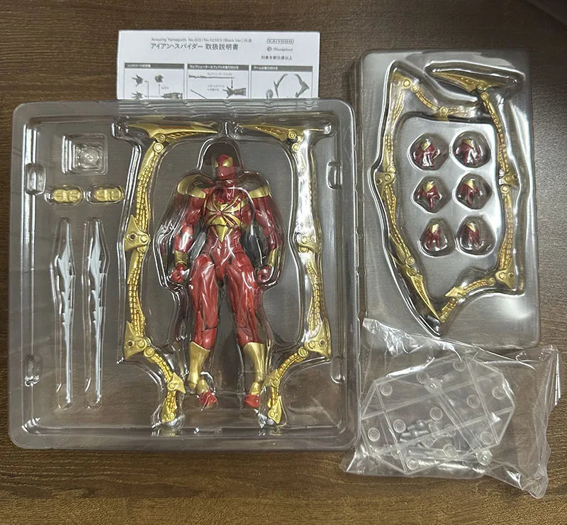Kaiyodo Revoltech Amazing Yamaguchi Iron Spider-Man Action Figures Model Doll Collectible Toy Decoration Gift