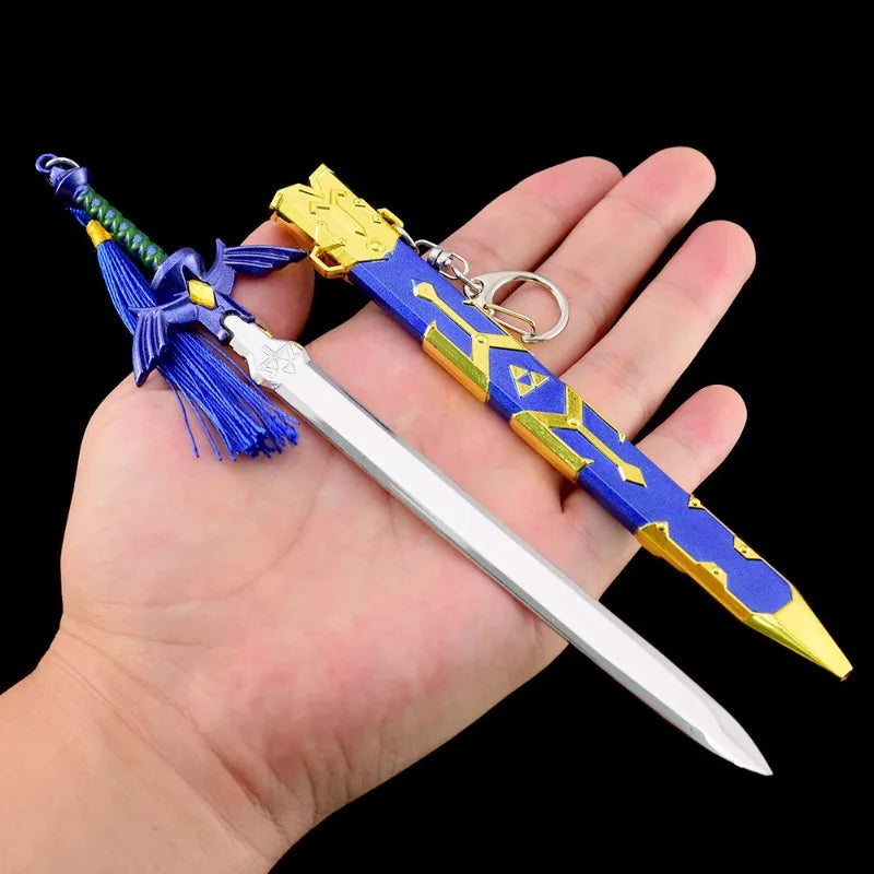 22cm Tears of The Kingdom Master Sword Enhanced Game Weapon Model Samurai Model Pendant Accessories Keychain Ornament Crafts Toy