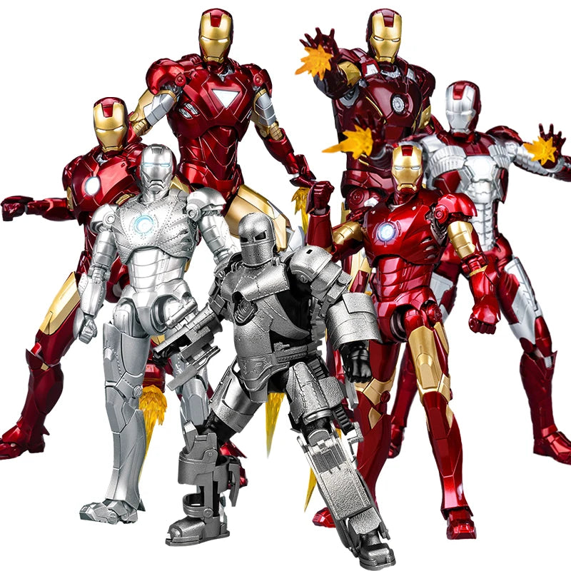 Fondjoy The Avengers Iron Man MK1 MK2 MK3 MK4 MK5 MK6 Assemble Toy Iron Man Model ABS Material 1/12 Action Figures Toy Boys Gift