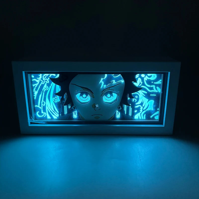 Demon Slayer Kimetsu no Yaiba 3D Light Box Led Anime Kamado Tanjirou light Cartoon colorful light box room bedroom night light