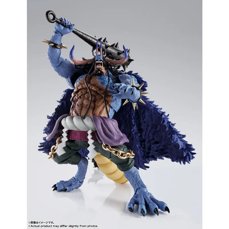 In Stock Genuine Bandai SHF One Piece Series Luffy Zoro Sanji Yonko Kaido Kid Trafalgar Law Action Figures Hand Model Collection