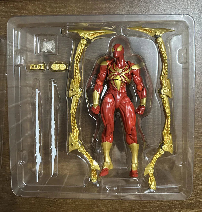Kaiyodo Revoltech Amazing Yamaguchi Iron Spider-Man Action Figures Model Doll Collectible Toy Decoration Gift