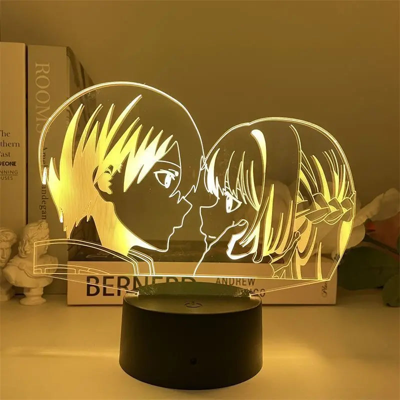 Sword Art Online Anime 3D LED Nightlight Asuna Asuna Kirito Shino Cartoon Night Lights Room Decoration Birthday Gift