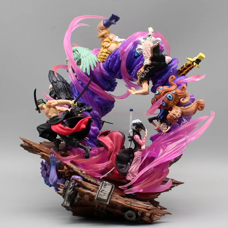 24cm One Piece Anime Figures Zoro Gk Figurine Onigashima King Of Hell Action Figure Pvc Statue Model Decoration Gift Toys