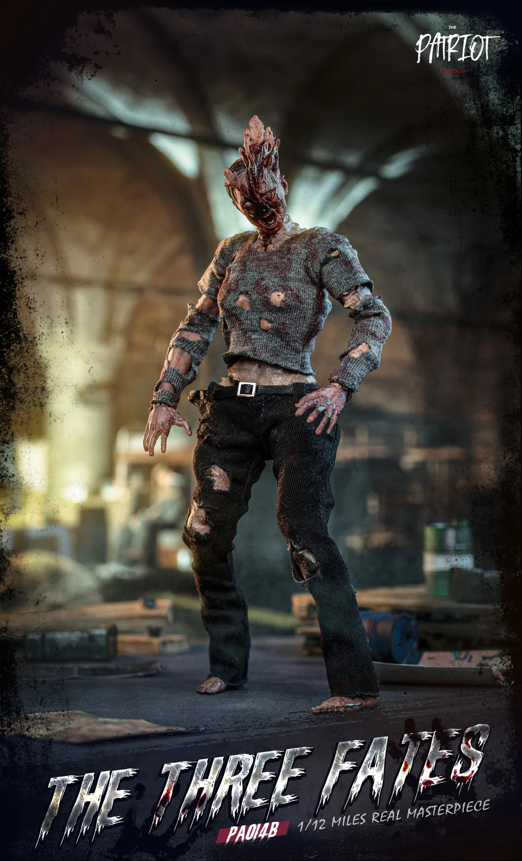 In Stock Patriot Studio The Last of Us Clicker The Three Fates Zombie 1/12 Cloth Gown Action Figures Toy Gift Collection