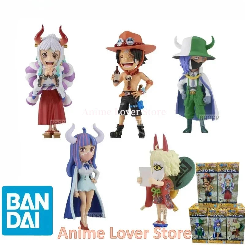 Bandai Banpresto Original One Piece WCF The Island of Ghosts VO.2 Ace Yamato Page One Ulti Anime Figures Toys for Kids Gift