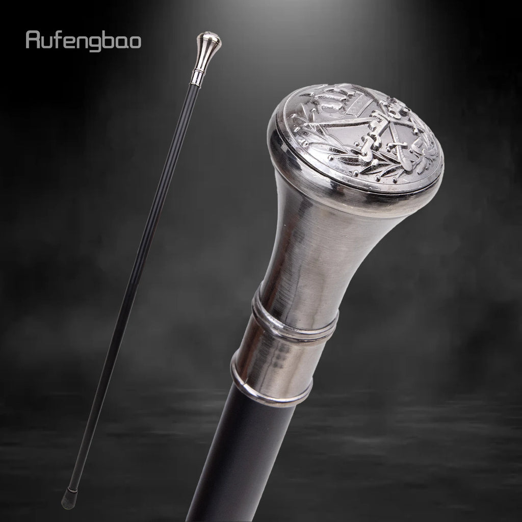 The Middle Ages Sword Cross Totem Single Joint Walking Stick with Hidden Plate Self Defense Cane Sword Cosplay Crosier 93cm