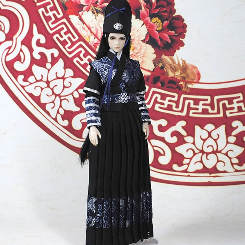 30cm Doll Chinese Ancient Costume Accessories 1/6 Male BJD Doll Figures Flexible Body Boy Doll Long Hair Boyfriend Toys Gift