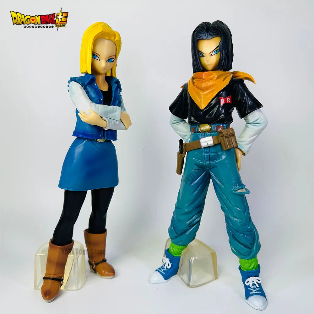 Hot Dragon Ball Z Android 17 18 Anime Figure Android 18 PVC Action Figures Collection Model Toys for Children Christmas Gifts