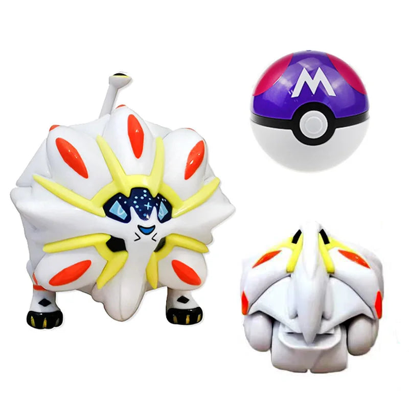 Anime Pokemon Figures Transformer Poke Ball Model Pikachu Charizard Blastoise Mewtwo Venusaur Gyarados Greninja Robot Toy Gift