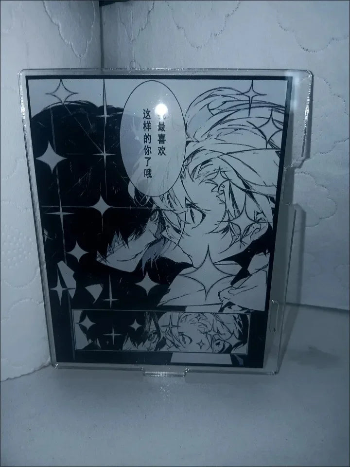 Anime Action Toy Figures Scene Combination Furnishing Articles Dazai Osamu Nakahara Chuya Acrylic Doll Collection Friend Gift