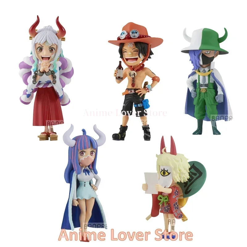 Bandai Banpresto Original One Piece WCF The Island of Ghosts VO.2 Ace Yamato Page One Ulti Anime Figures Toys for Kids Gift