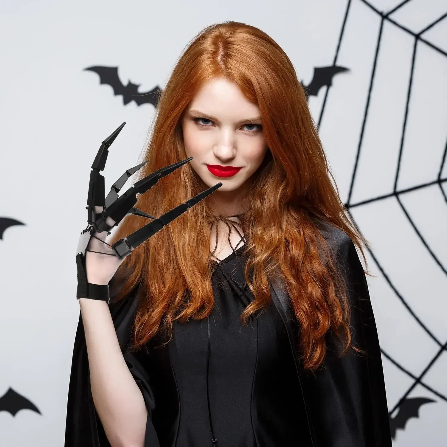 Halloween Cosplay  Realistic Horror Ghost Claw Props Articulated Fingers Fake Finger Skeleton Hands Prop Party Decor Finger