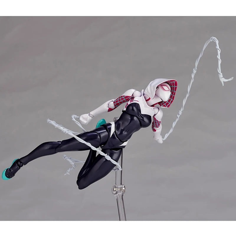 AMAZING YAMAGUCHI Spiderman Gwen Stacy Action Figure Spider Gwen PVC Model Spider-Man Across the Spider-Verse Miles Morales Toys