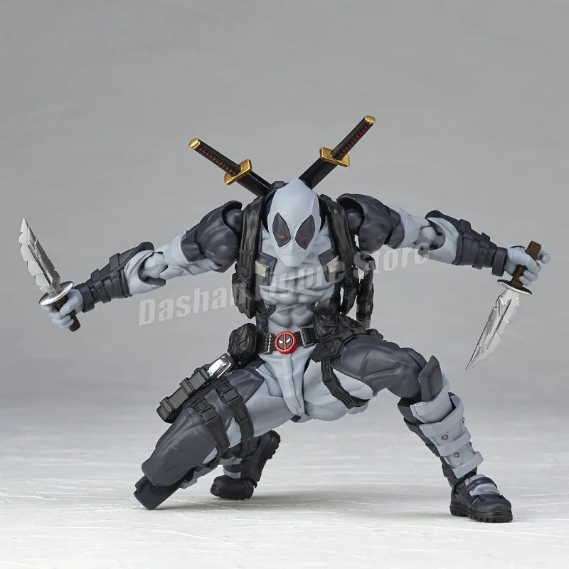 Amazing Yamaguchi 025EX Deadpool 3 Action Figure PVC Collection 15cm Revoltech Wade Winston Wilson Movable Figures Model Toys