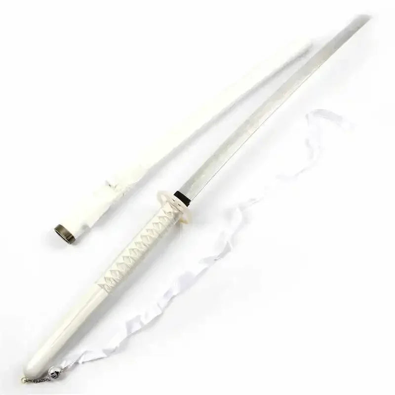 104cm Bleach Kuchiki Rukia Katana Sword Anime Ichigo Cosplay Prop Wooden Ninja Knife Real Size Japanese Katana Samurai Sabre Toy