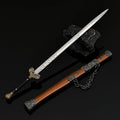 22cm/8.66in Black Myth: Wukong Hyakumo Real Sword Game Peripheral Martial Arts Weapons Models Metal Crafts Desktop Ornament Toys
