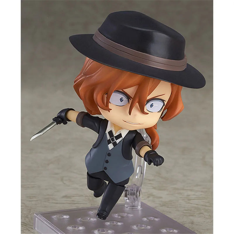 Q Version Dazai Osamu Figure Ryunosuke Akutagawa 1191 Chuya Nakahara Figure 657 676 Bungo Stray Dogs Action Figures Toys Gifts