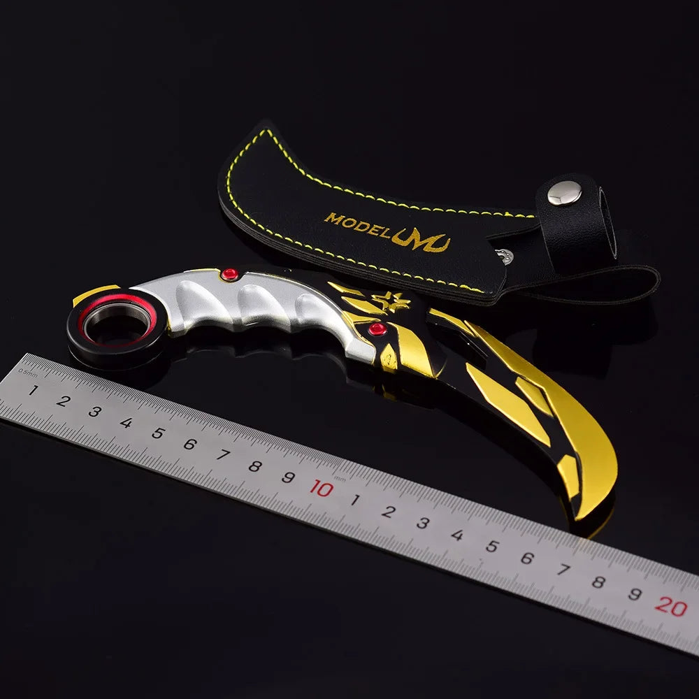 Valorant Karambit Champions 2021 Balisong Weapon 16cm Alloy Model Game Peripheral Samurai Katanas Sword Gift Toys Knife for Kids