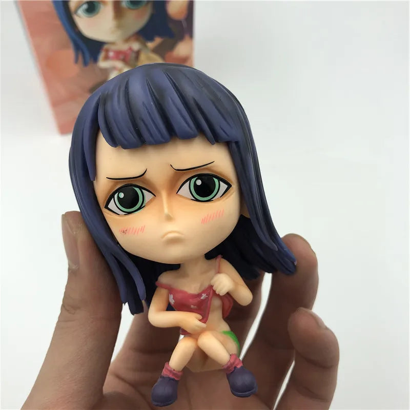 FigureCrazy One Piece FRANKY Q Laughing Out Sitting Cute Ver. PVC Action Figures OP Luffy Zoro Nami Brook Chopper Usopp 10cm