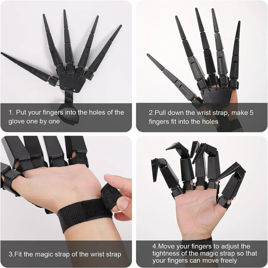 Halloween Realistic Horror Ghost Claw Props Cosplay  Extensions Fingers Cosplay Party Decoration Props Gear Finger Glove