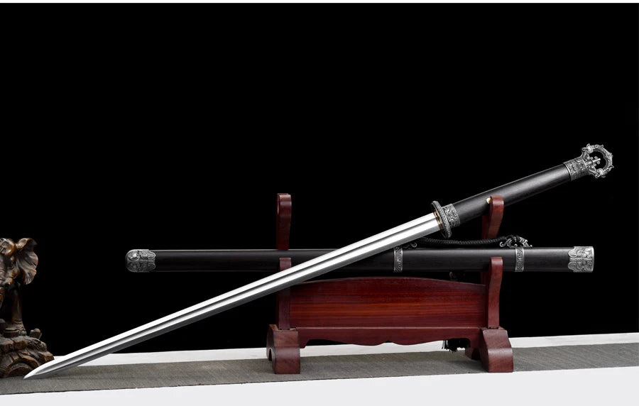 Chinese Tang Sword 1060 High Carbon Steel Blade Real Full Tang Sharp Ready Battle Warrior Jian Swords Training Katanas