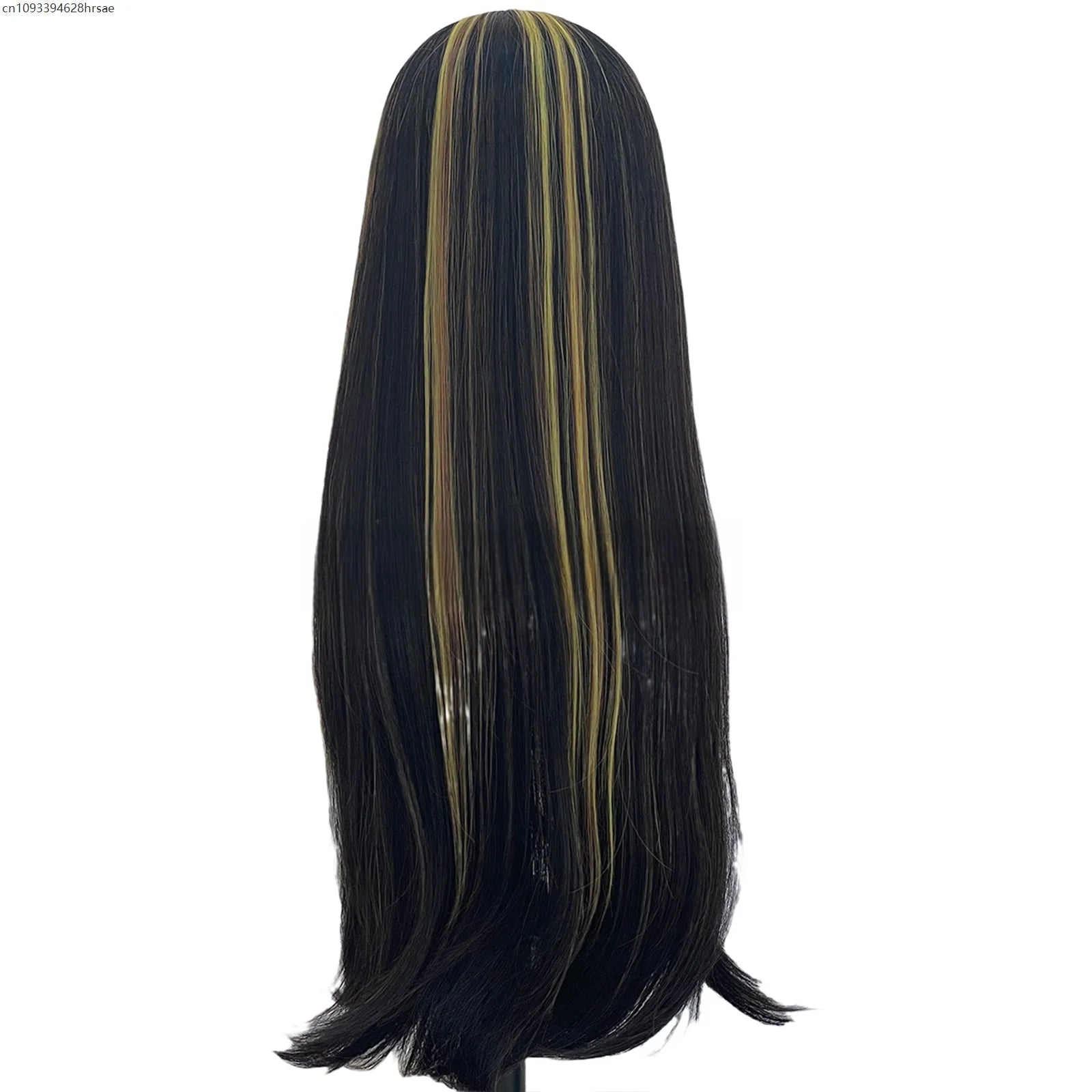 Anime Cosplay Wigs Mix Color Long Straight Hair Props Movie Performance Halloween Christmas Carnival Costume Prop
