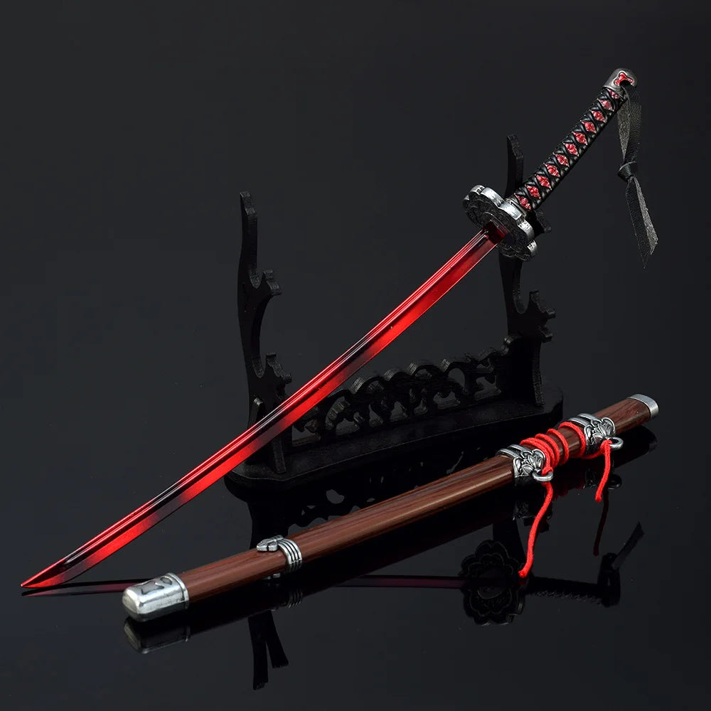 26cm/10.23in Sekiro Wolf katana knife Metal weapons props Game Peripherals Mini Japanese Katanas models Ornaments Boy Toys gifts