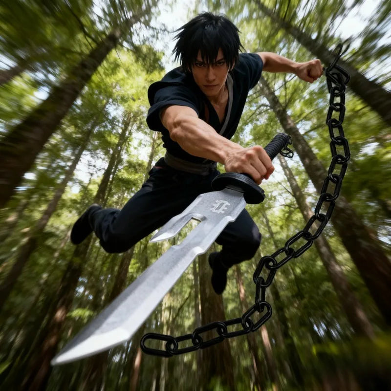 40cm Fushiguro Toji Katana Sword Jujutsu Kaisen Anime Sabre Japanses Real Samurai Sword Toji Ninja Knife Home Desktop Decor