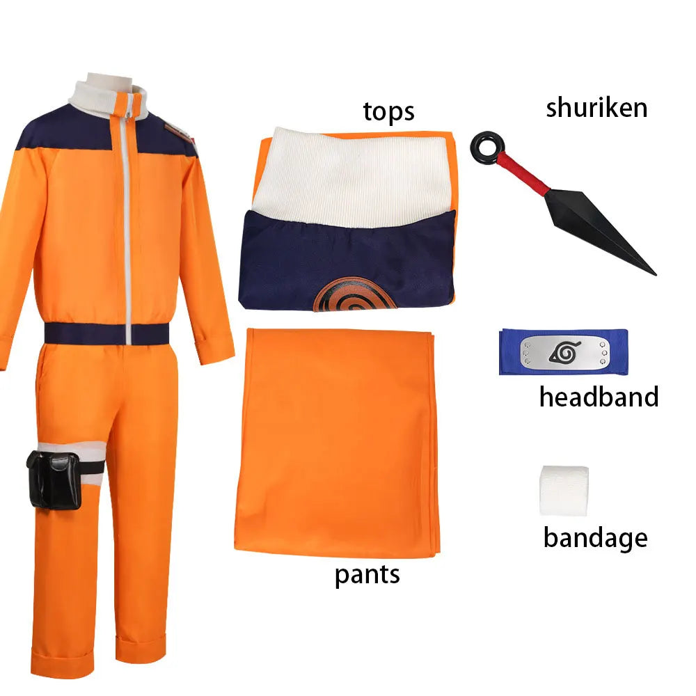 Cartoon Ninja Cosplay Costume Full Set With Props Accessories Japanese Anime Style