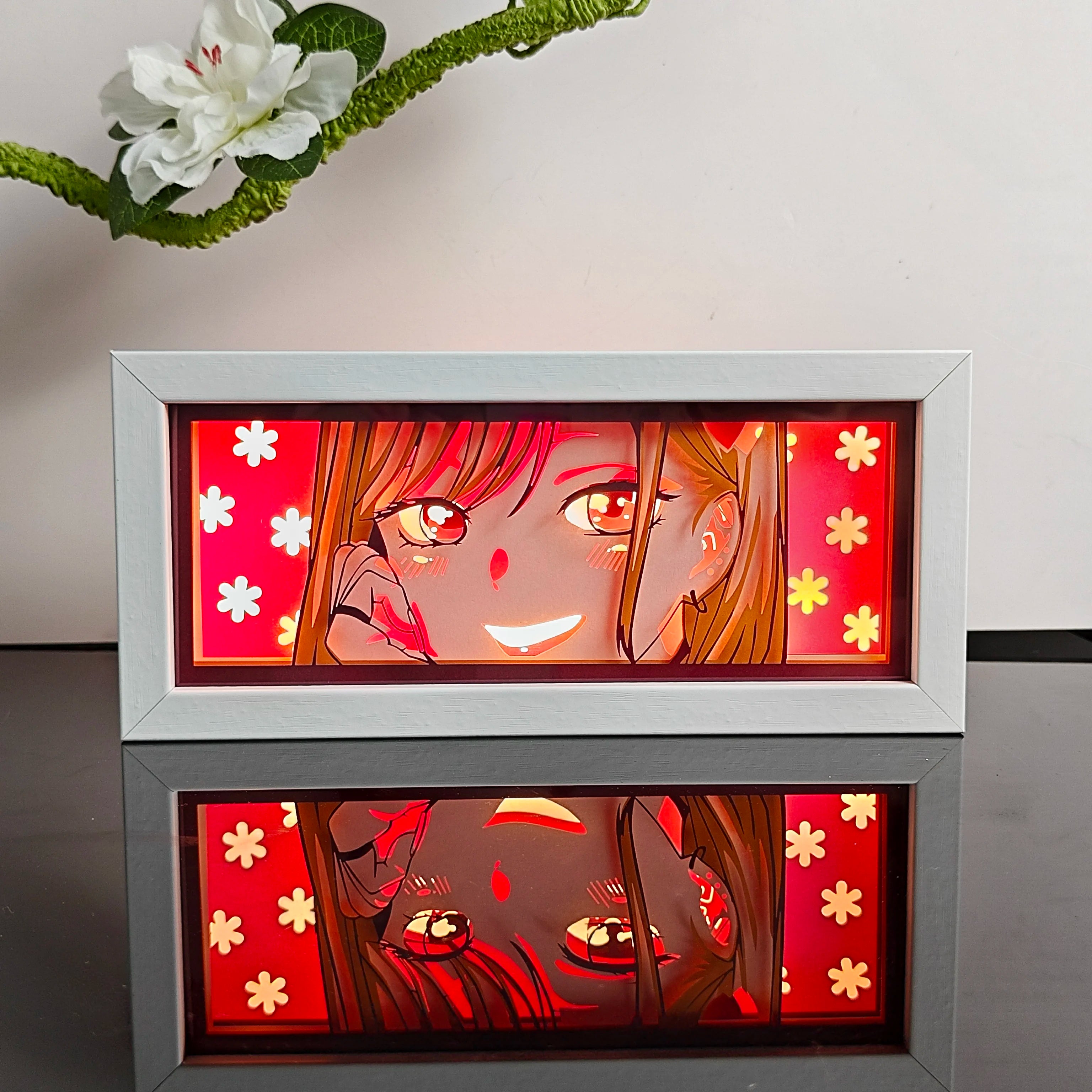 Anime Night Light Color Paper-Cut Light Remote Control Seven Color Change Party Room Cartoon Decoration Night Light