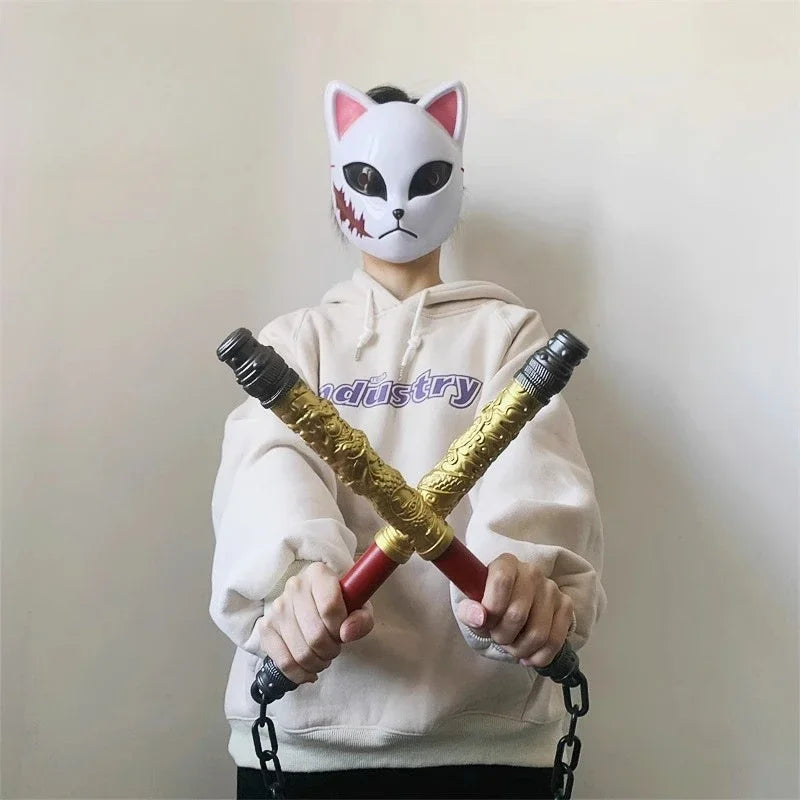 PU Rubber Dragon Nunchaku Cosplay Prop 38cm