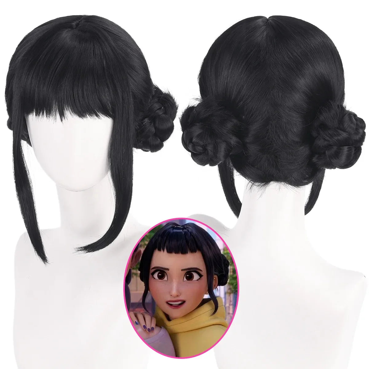 Cosplay Wig  Mir-a Rum-i Zo-e Purple Black Red Long Hair Heat Resistant Synthetic Wigs Carnival Props