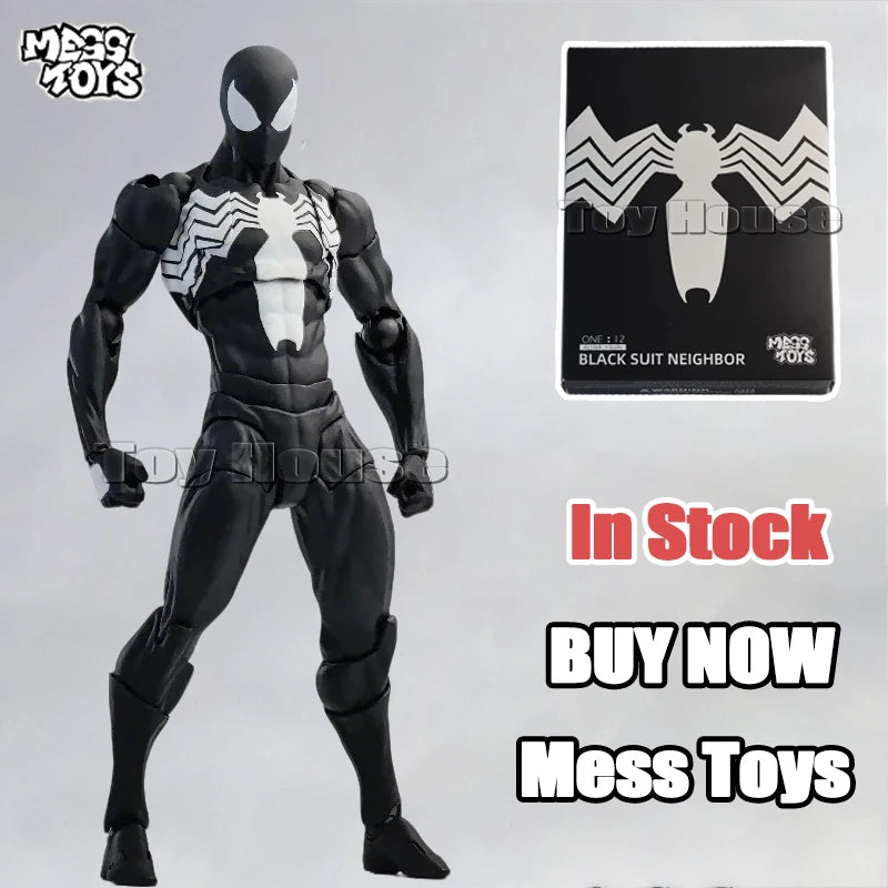 In Stock Mess Toys Black Suit Neighbor Symbiote Spider Figure Scarlet Spider Kaine Parker Red Anime Action Figure Toys Gifts