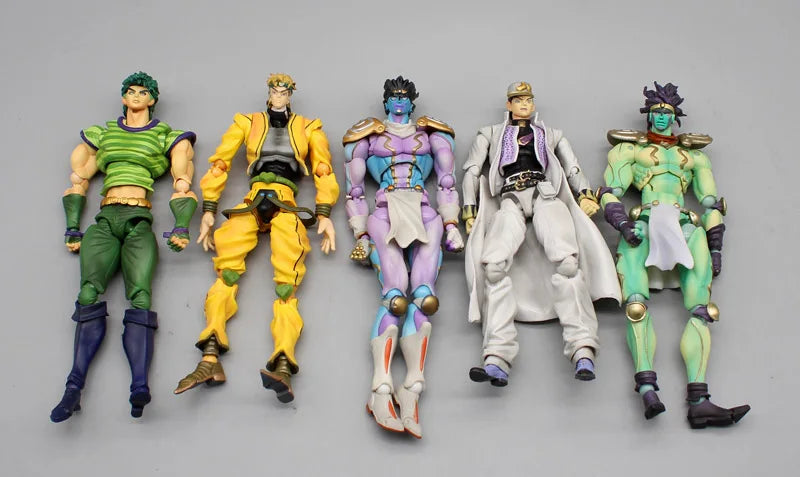 Anime JoJo's Bizarre Adventure Figures Star Platinum Kujo Jotaro Action Figure Collection Jonathan Joestar Dio Brando Model Toys
