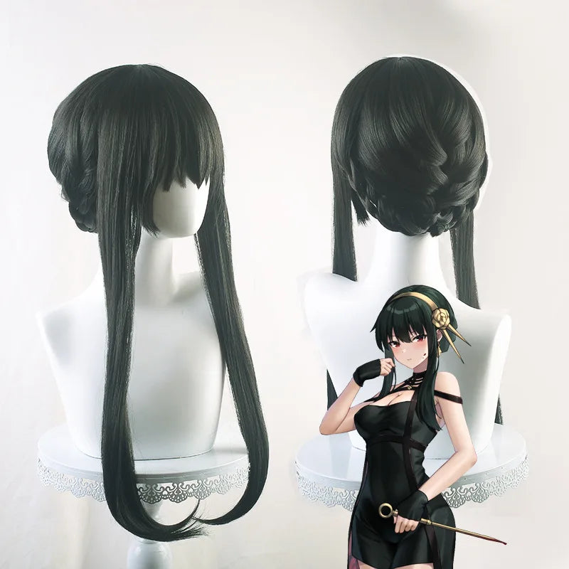 Synthetic Cosplay Wig Inspired By Spy Agent Heroine - Updo Style Fiber Wigs for Costume Party, Anime Roleplay, Halloween, Women