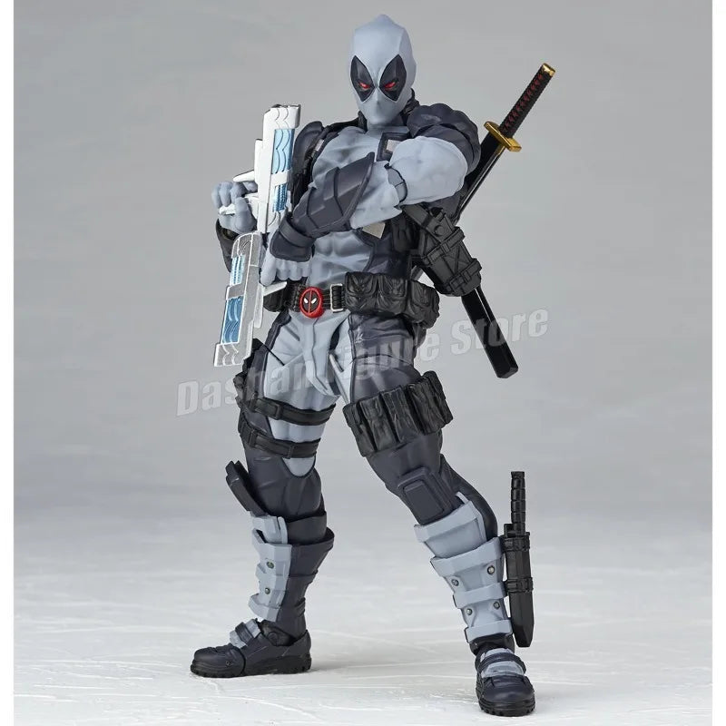 Amazing Yamaguchi 025EX Deadpool 3 Action Figure PVC Collection 15cm Revoltech Wade Winston Wilson Movable Figures Model Toys
