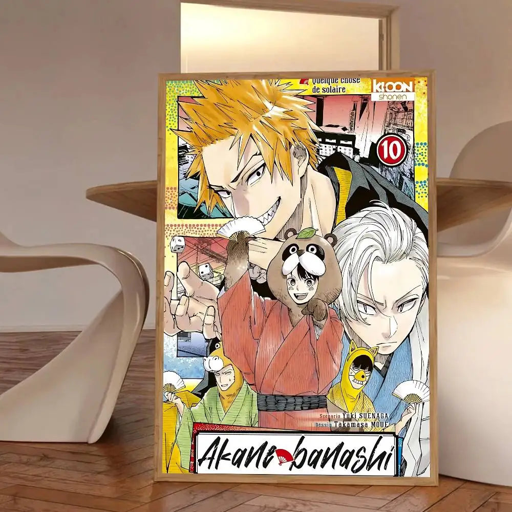 Anime A-Akane-Banashi Manga Posters HD Print Vintage Wall Art Decor for Home Study Room
