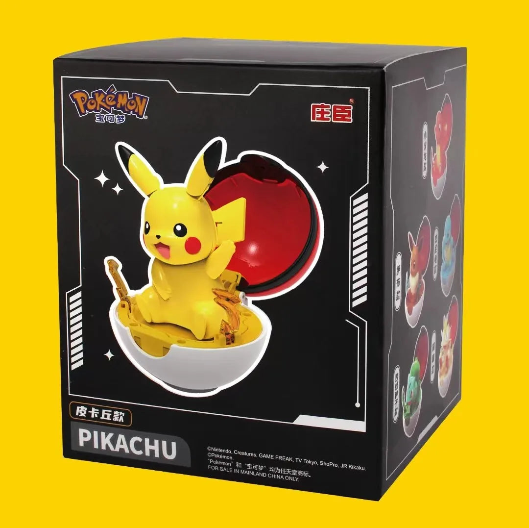 Pokemon  Genuine 6 Different Styles Toy Set Pokeball Pocket Monster Pikachu Eevee Charizard Gyarados Blastoise Figures Model