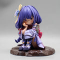 Anime Genshin Impact Raiden Figura Q Version Figure 14cm Raiden Shogun Figures Action Kawaii PVC Collection Decor Figurine Toys