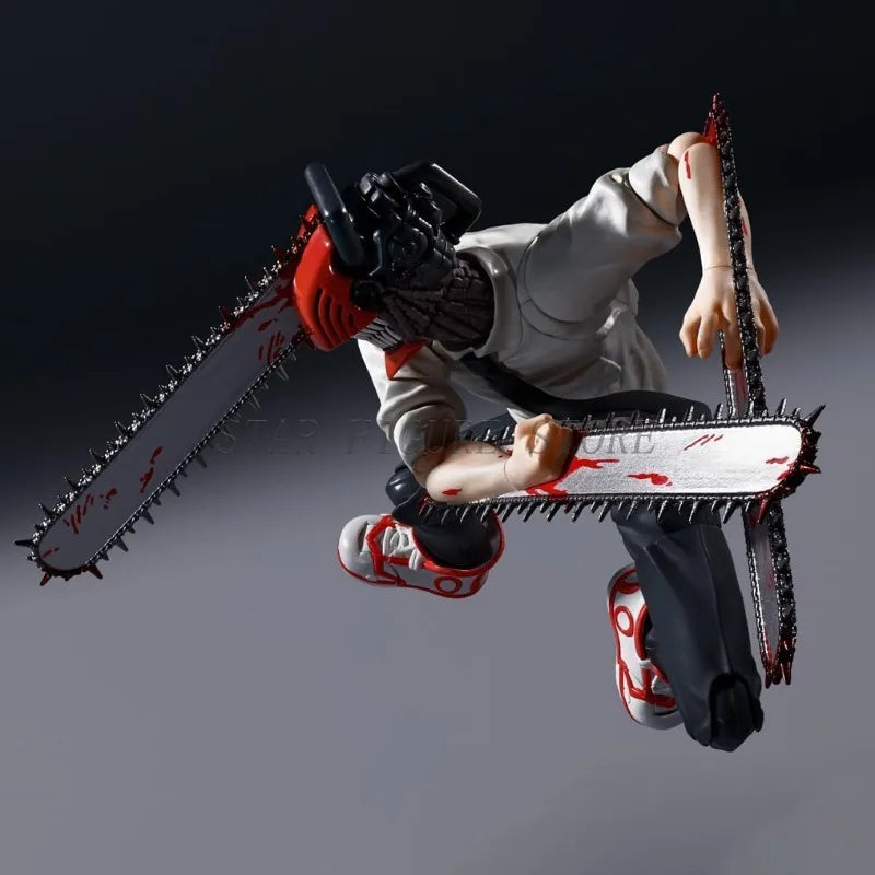 Chainsaw Man Action Figure SHF Denji Joint Movable Figurine Toys PVC Ornaments Doll 15cm Anime Electric Saw Demon Figures Model