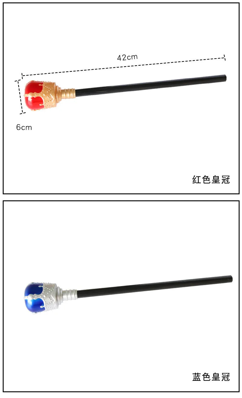 King's Scepter Cosplay Prop Halloween Performance Product Princess Prince Plastic Cane Toy