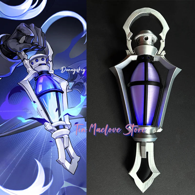 Game Flins Cosplay Prop Genshin Impact Kyryll Chudomirovich Flins Prop Lantern Spear Prop For Hallowmas Party Adult Hand Props