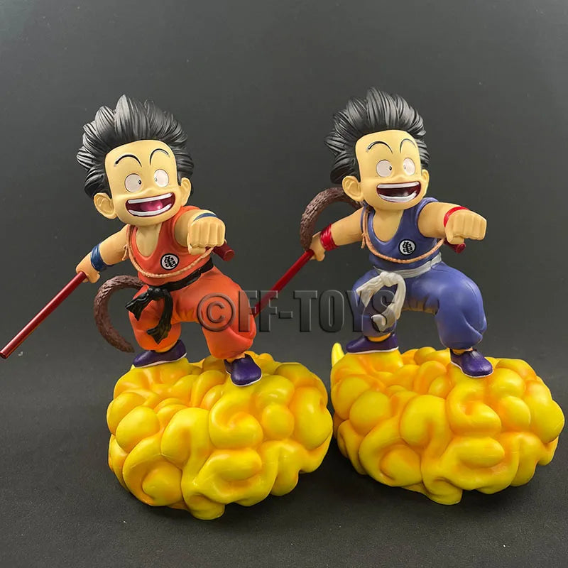 Dragon Ball Z Figure Son Goku With Cloud Anime Figures Super Saiyan Son Goku Gk Statue 14cm Pvc Collection Model Toy Gifts