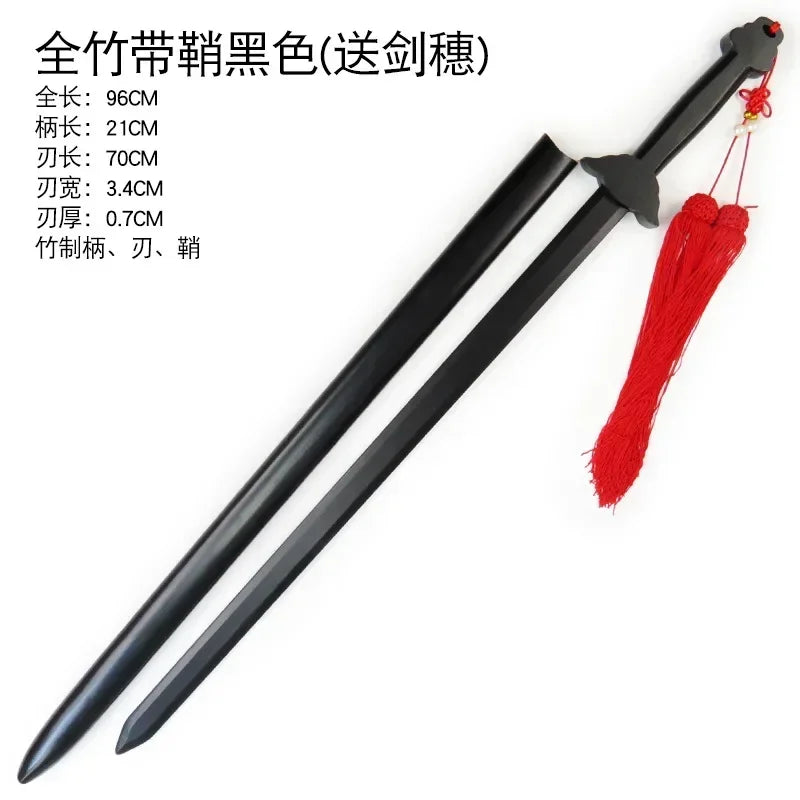 Sword, Tai Chi  Martial Arts Training Performance Prop, Single Hand Bamboo and Wood Sword