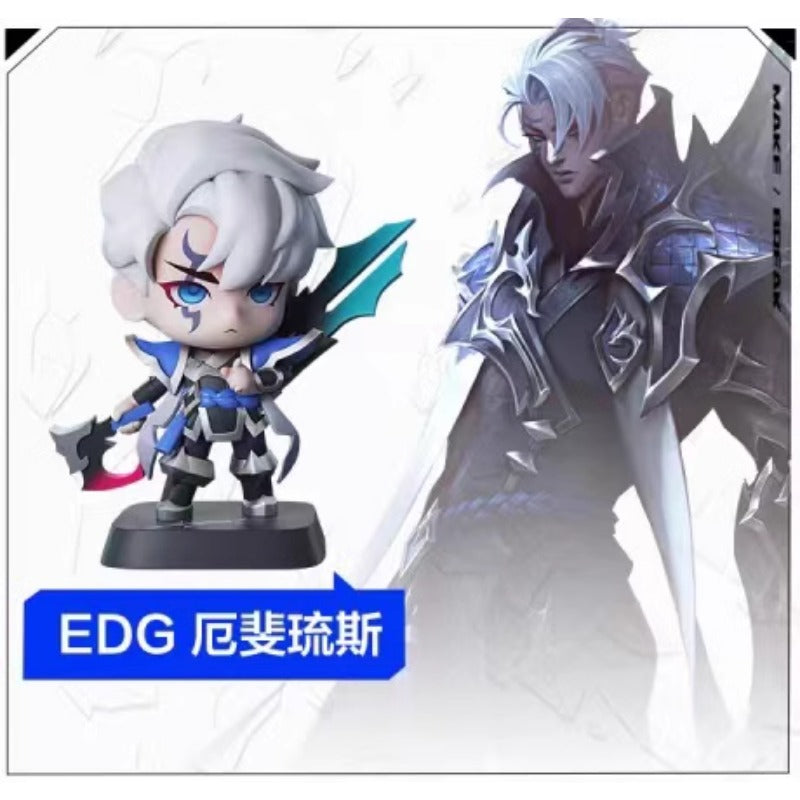 Original LOL League of Legends EDG Yuumi Zoe Viego Aphelios Mini Anime Action Figures Collectible Ornaments Model Gift