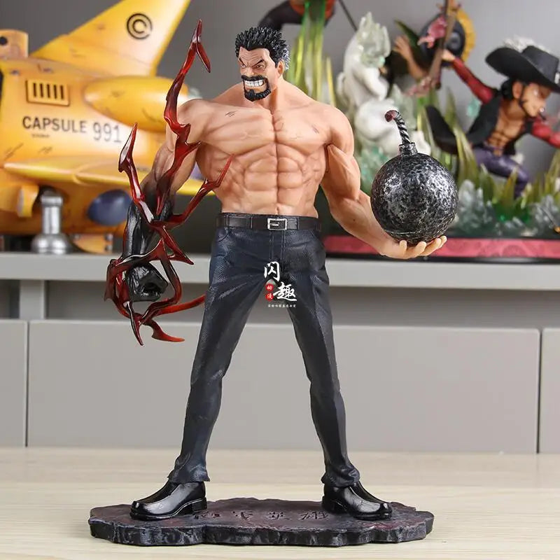 26cm Anime One Piece Figures Monkey D Garp Standing Posture GK Sculpture Scene Action Figurine PVC Ornament Toy Gift Model Decor