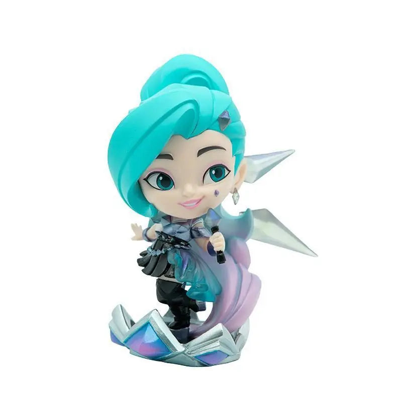 Original League of Legends Animation Game Peripheral Toys Jinx Teemo Poppy Vi Anime Action Model Figures Ornament Collection