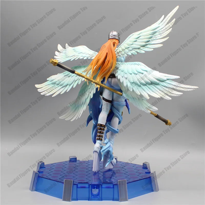 28cm Anime Digimon Adventure Figures Angewomon Angemon LED Action Figurines PVC Statue Model Collection Doll Toys Children Gift