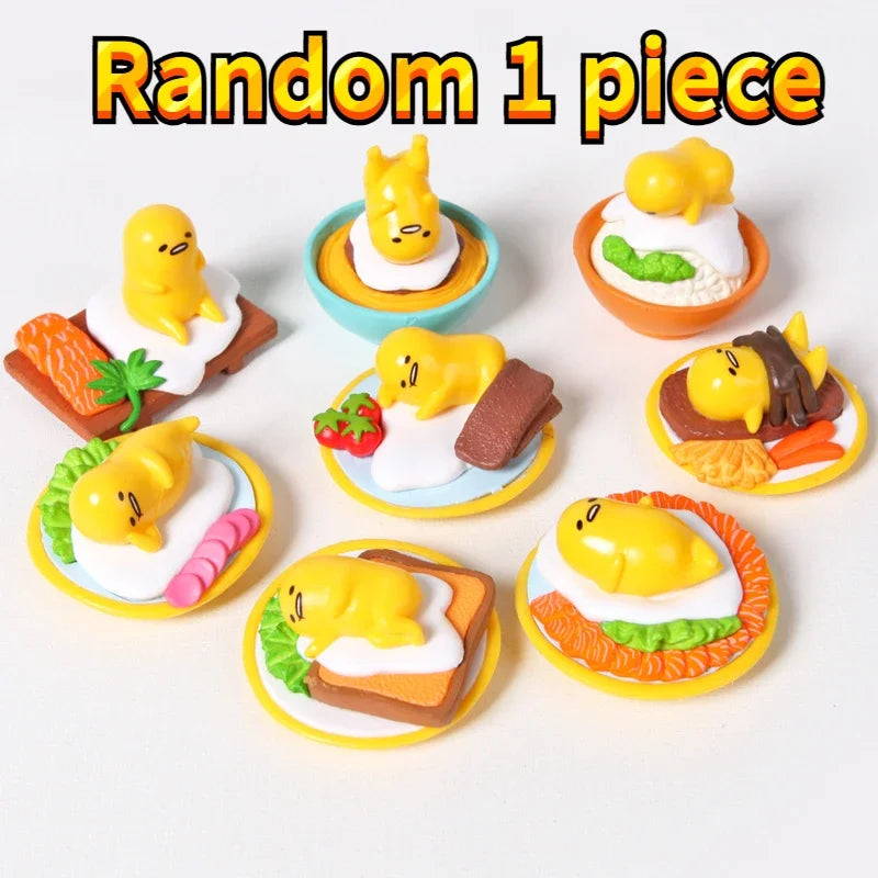 Anime Gudetamas Yolk King Lazy Eggs Gashapon Toy Miniature Figures Cute Doll Model Collection Ornaments Children Birthday Gift
